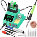 100W Digital Display Soldering Iron Station Kit with 2 Helping Hands W18294