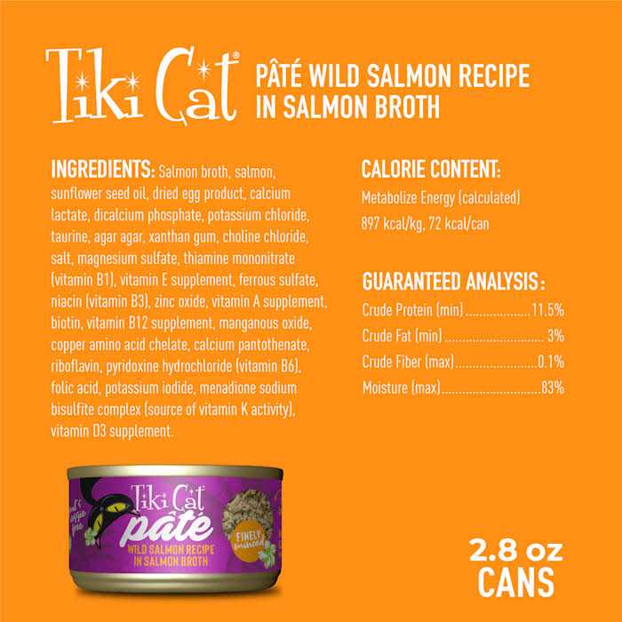 Wild Salmon Pate Cat Food V736