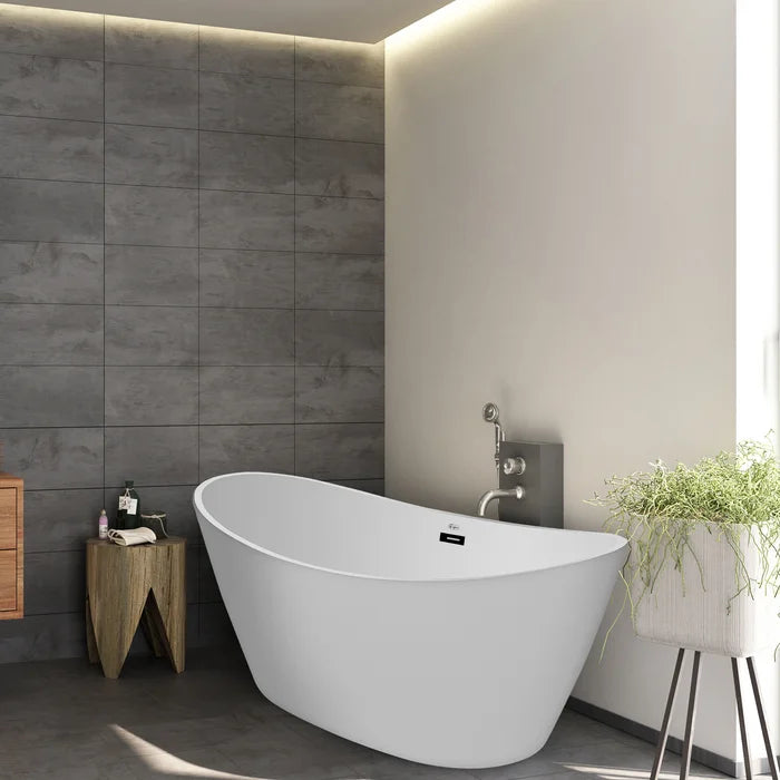 59 Freestanding Soaking Bathtub with LED Lights I3823