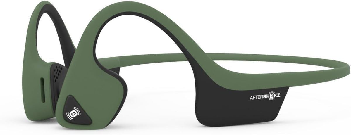 Slate Grey Bone Conduction Wireless Bluetooth Headphones with Reflective Strips V97782