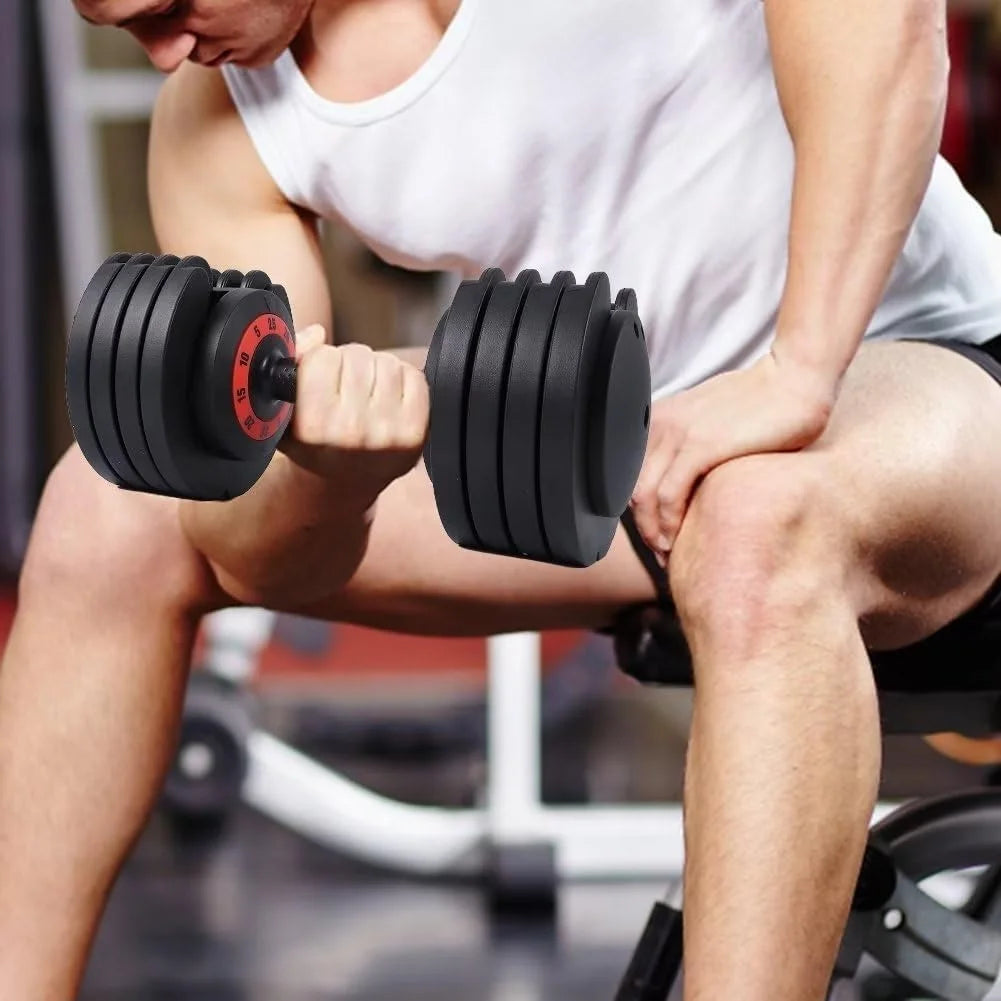 Adjustable Dumbbell Set with Anti-Slip Handle C738261
