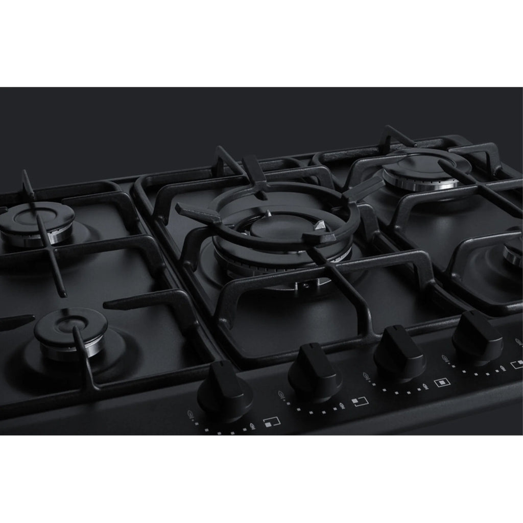 Black 5-Burner Gas Cooktop with Sealed Burners P92409