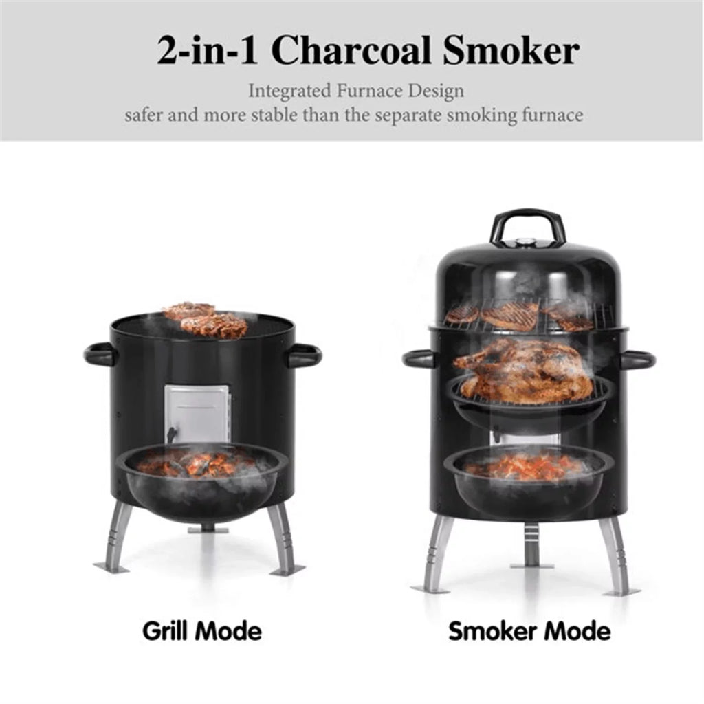 Portable Charcoal Grill & Smoker F342