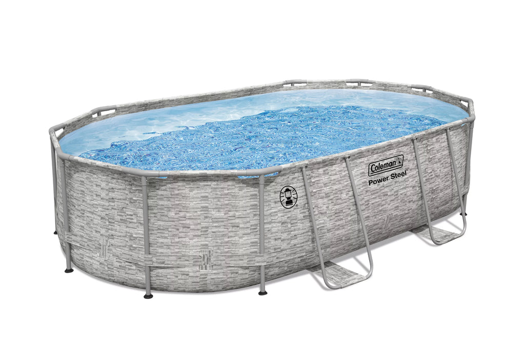 16 ft. x 10 ft. x 42 in. Oval Metal Frame Above Ground Pool Set F549