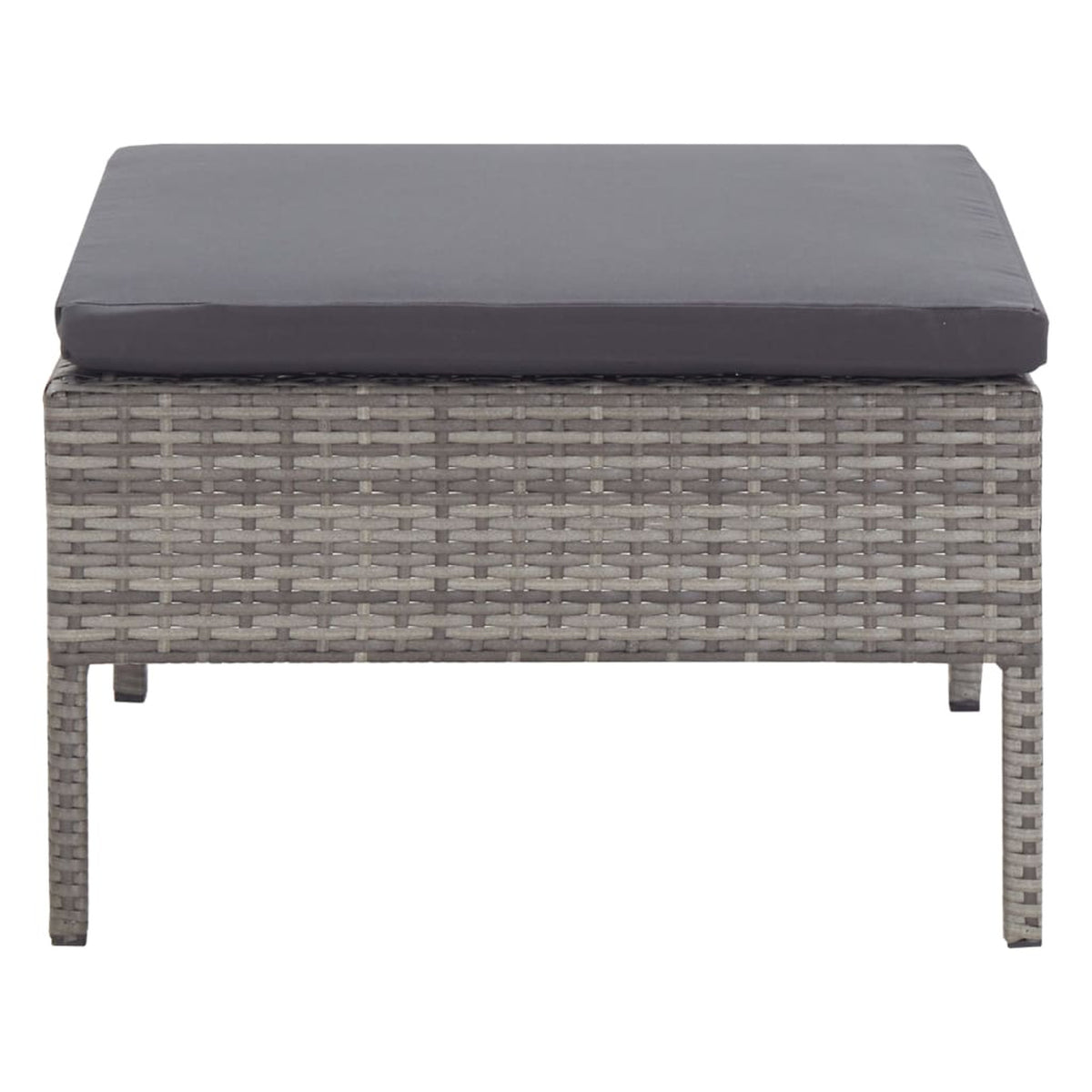 3 Piece Outdoor Sectional Sofa Set with Cushions Poly Rattan Steel Frame A701