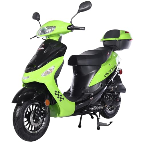 Black 50 Moped with 10" Aluminum Wheels M8178