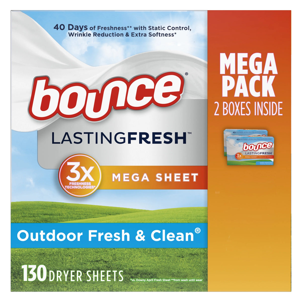 130 ct Outdoor Fresh Fabric Softener Sheets S541247