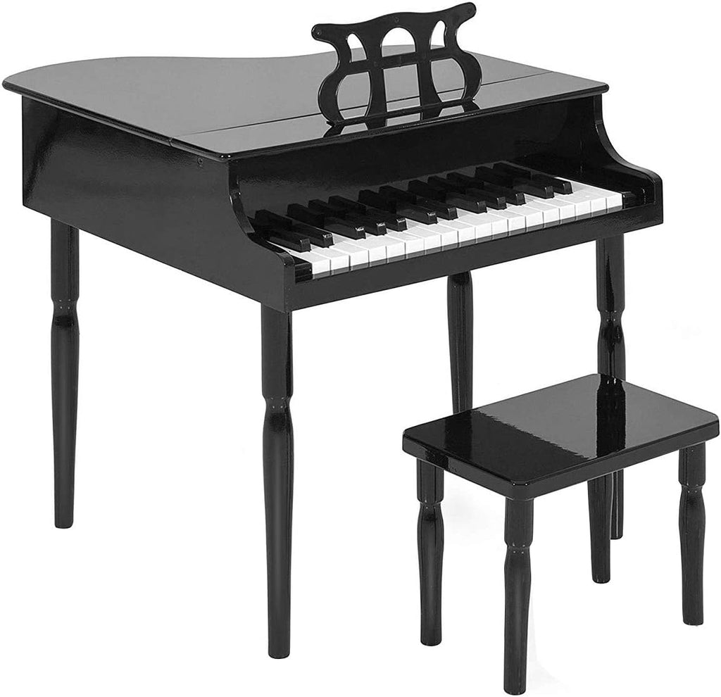 30 Keys Wood Toy Grand Piano with Music Stand and Bench E84336