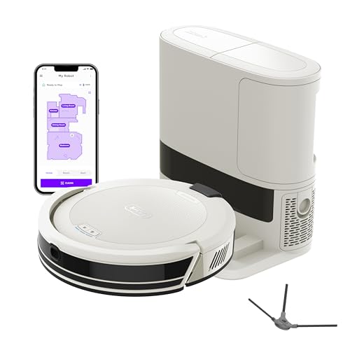 Robot Vacuum and Self-Empty Base with Bagless 60-Day Capacity, Grey T174