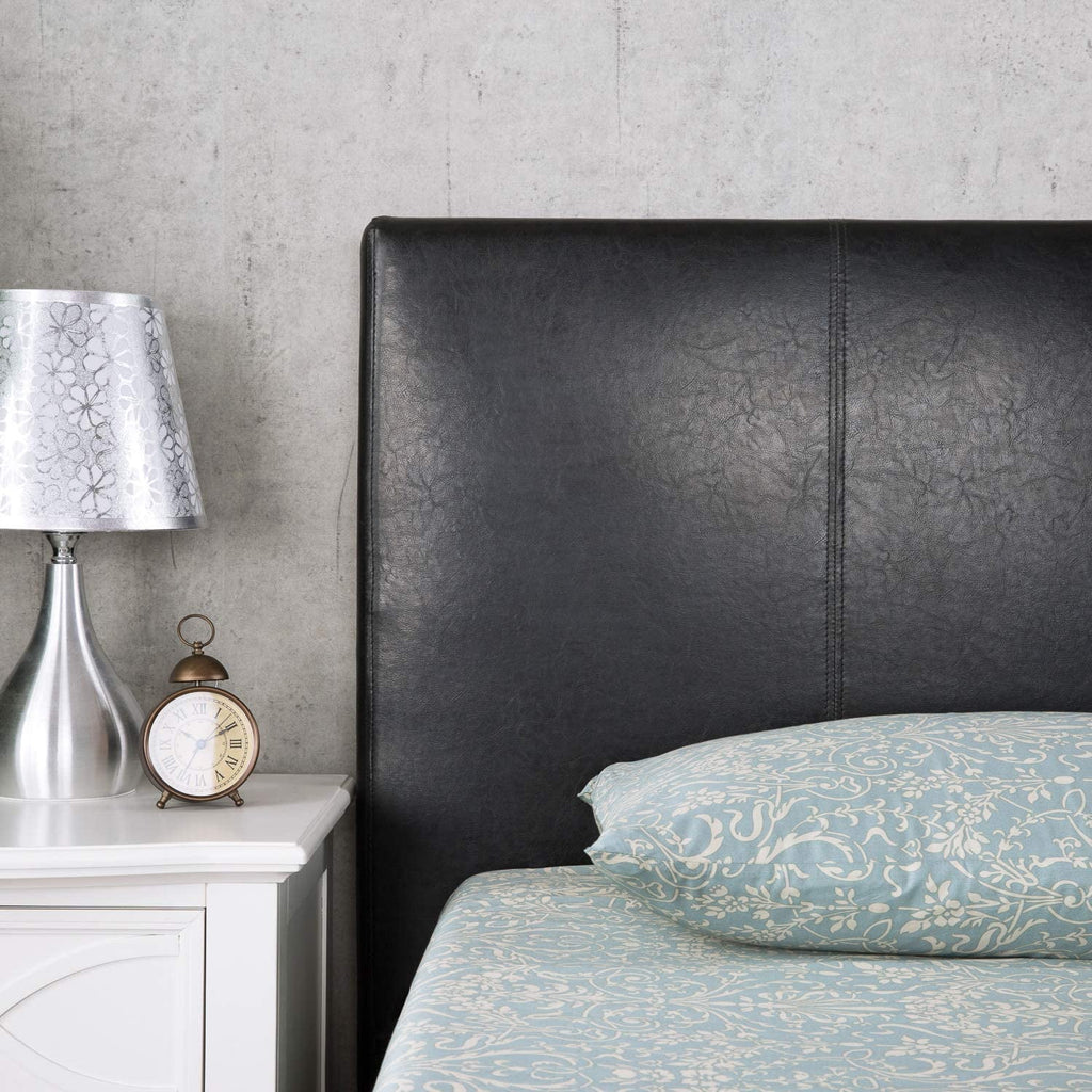 Faux Leather Upholstered Platform Bed Frame California King B39501