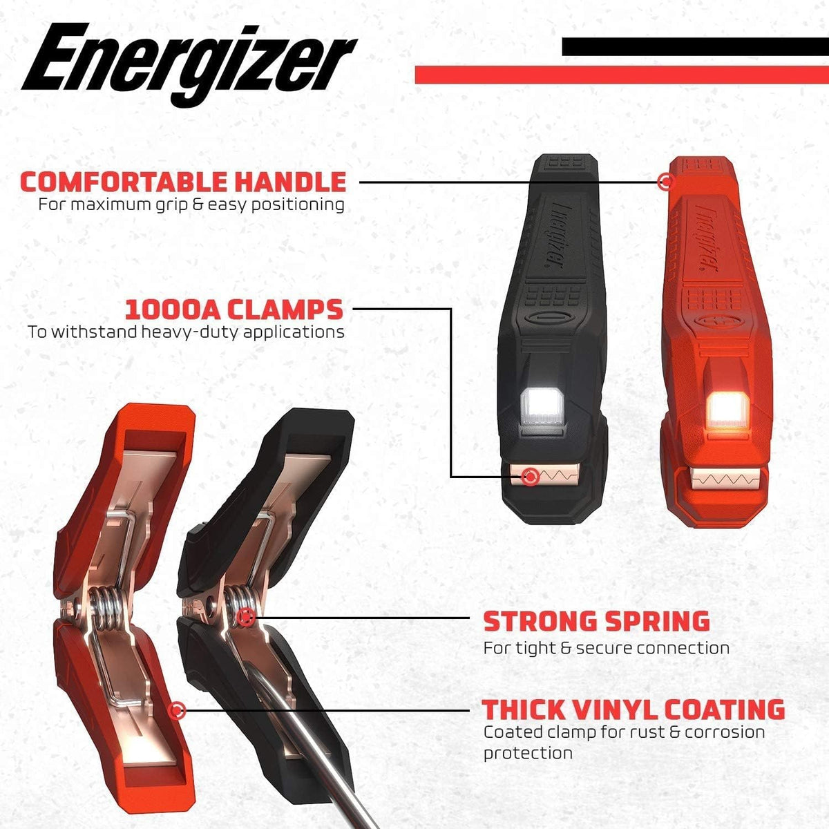 Heavy Duty 25-Feet 2-Gauge Jumper Cables with LED Lights Z279682