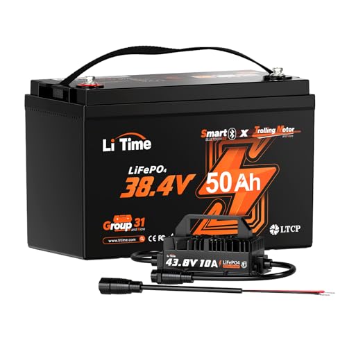 36V 50Ah LiFePO4 Battery with 43.8V 25A Charger P7534