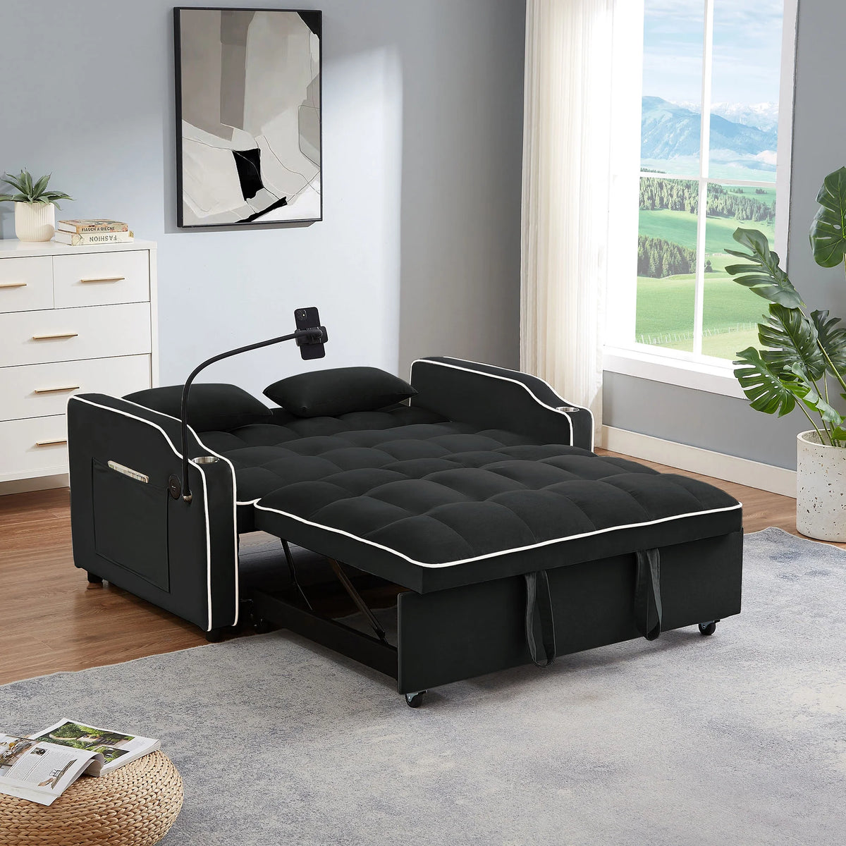 Oversized Convertible Sleeper Sofa Chair Bed L918090