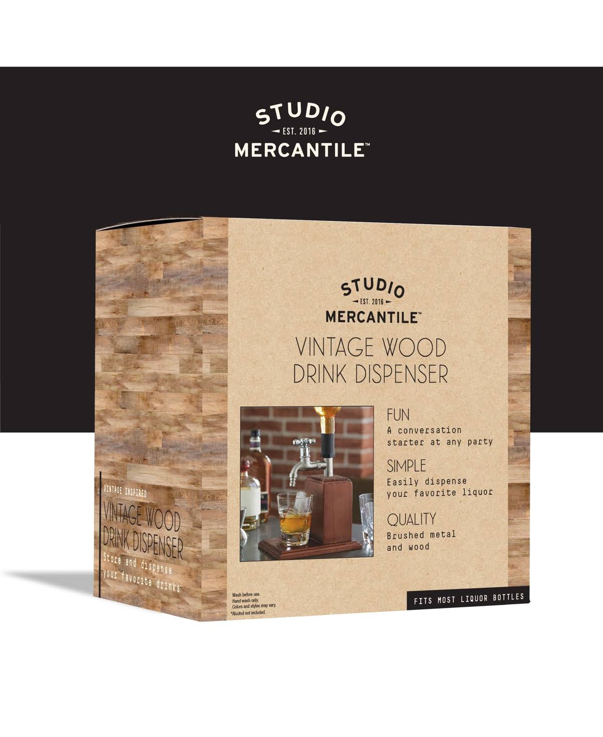 Vintage Wood Drink Dispenser L28592