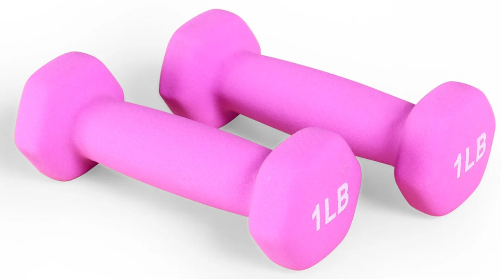 1 lbs Pair Vinyl Coated Dumbbells O364472