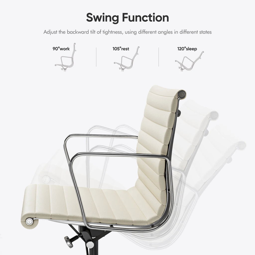 White Ergonomic Leather Office Chair K243