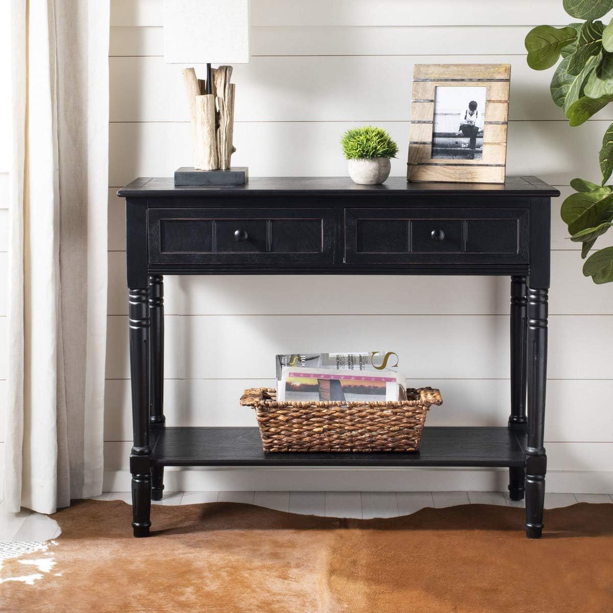 Vintage Grey 2-Drawer Console Table S376