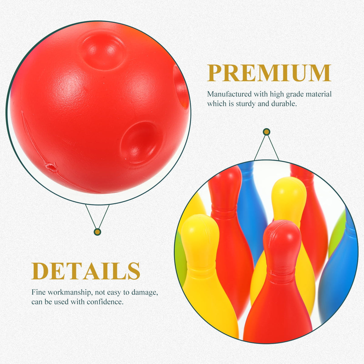 Bowling Kids Outdoor Backyard Games Childrens Play Sets Playdough P7403