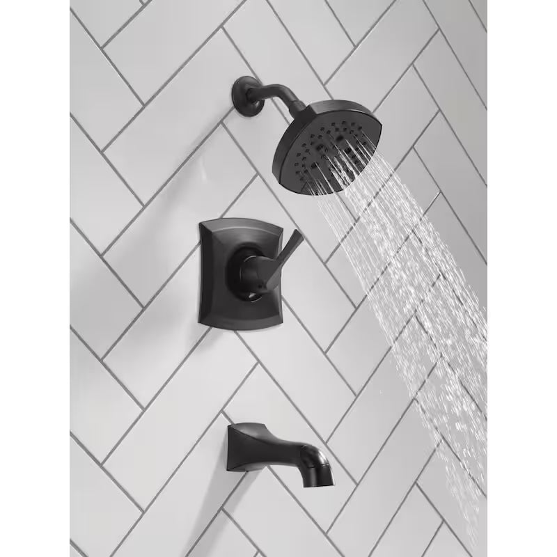 Single-Handle 5-Spray Tub and Shower Faucet Matte Black Q327