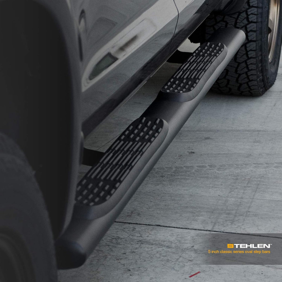 5 Oval Side Step Nerf Bars Matte Black W7735