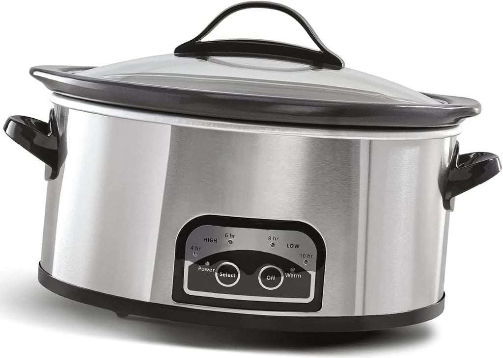 6 Quart Electric Slow Cooker Stainless Steel W2473