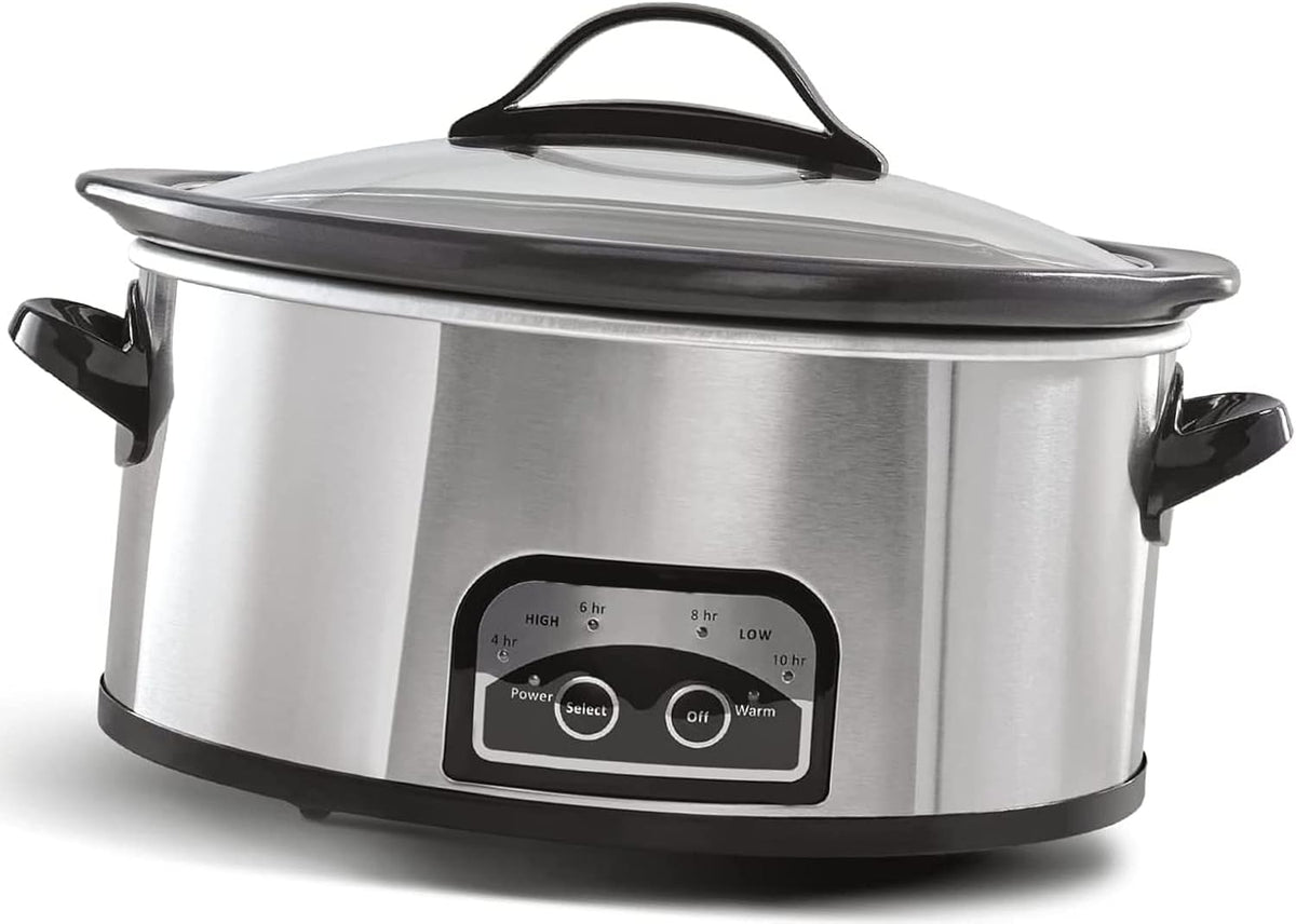 6 Quart Electric Slow Cooker Stainless Steel W2473
