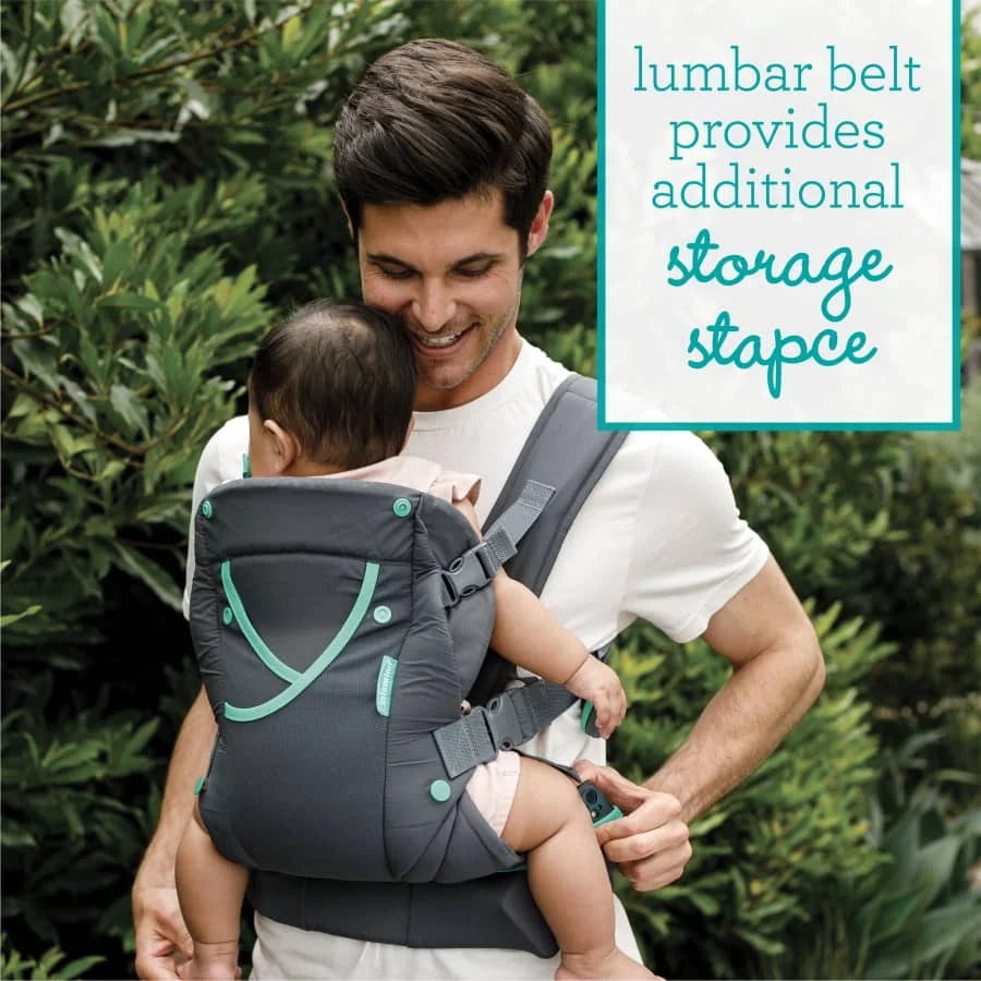 Gray Multi-Pocket Baby Carrier E66259