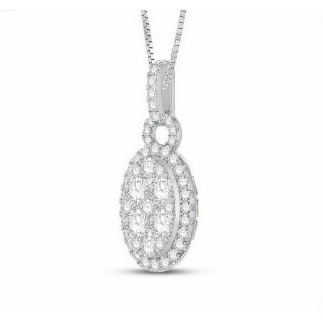 14K White Gold Lab Grown Diamond Pendant O29713