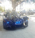 4x Blue LED Angel Eye Headlamp Halo Rings W736