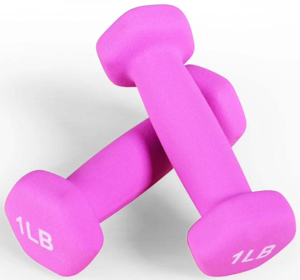 1 lbs Pair Vinyl Coated Dumbbells O364472