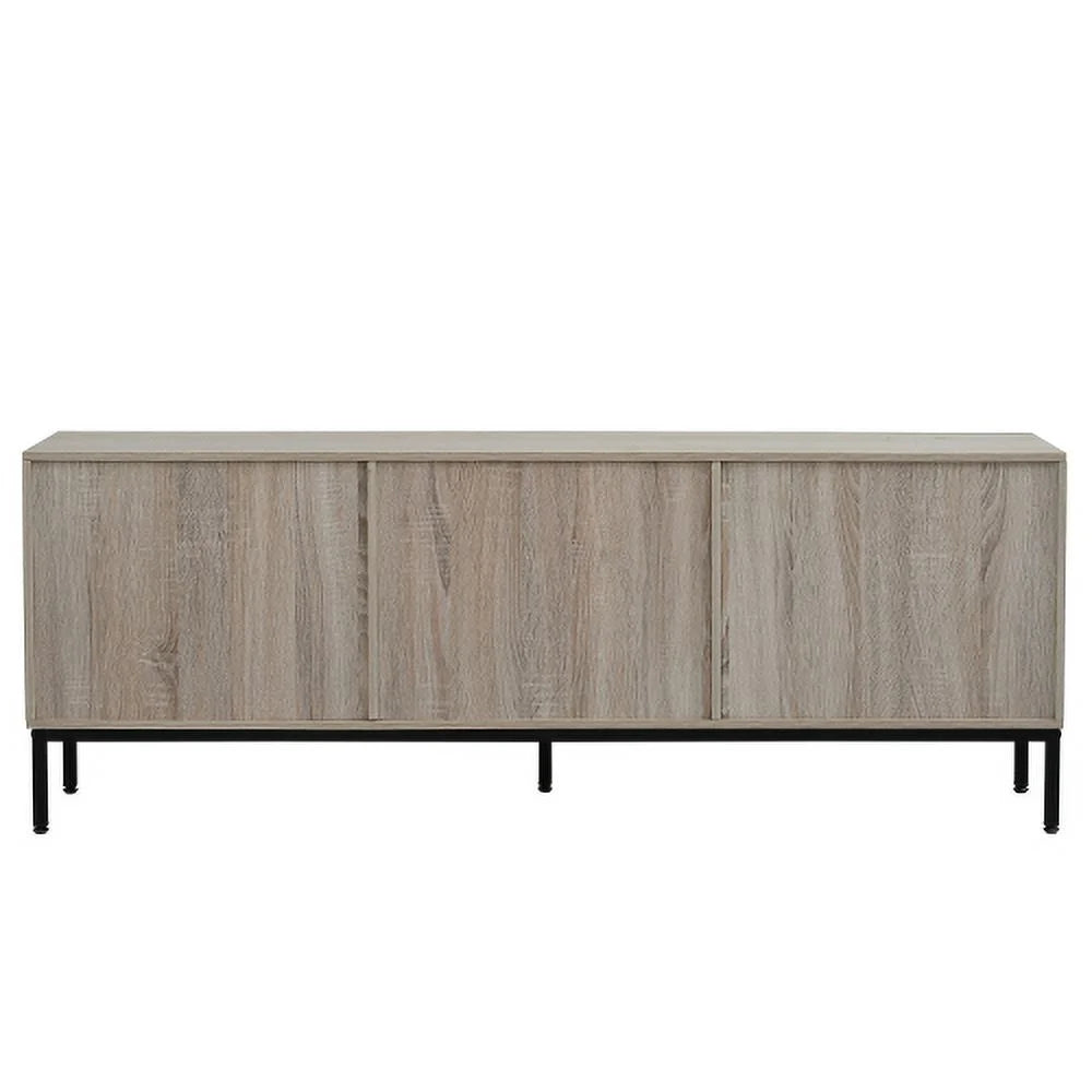 Rattan TV Stand with 2 Rattan Doors X225802