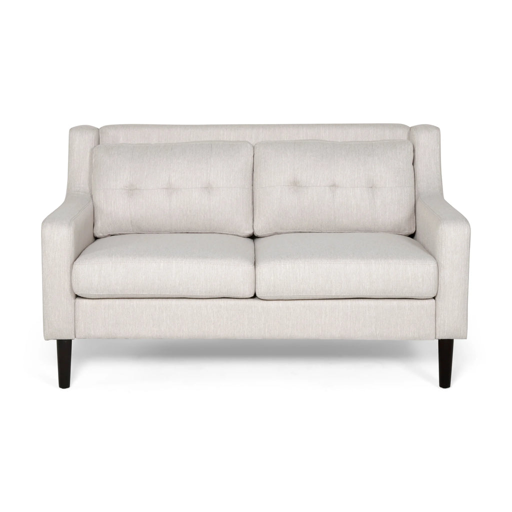 Beige Fabric Upholstered Loveseat B516216