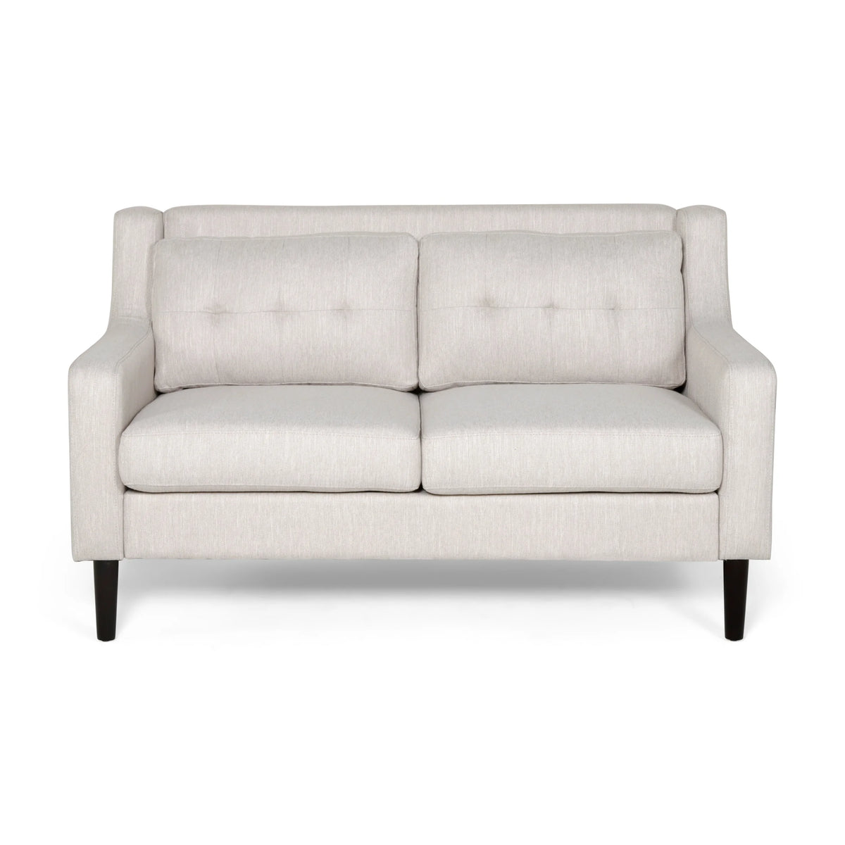 Beige Fabric Upholstered Loveseat B516216