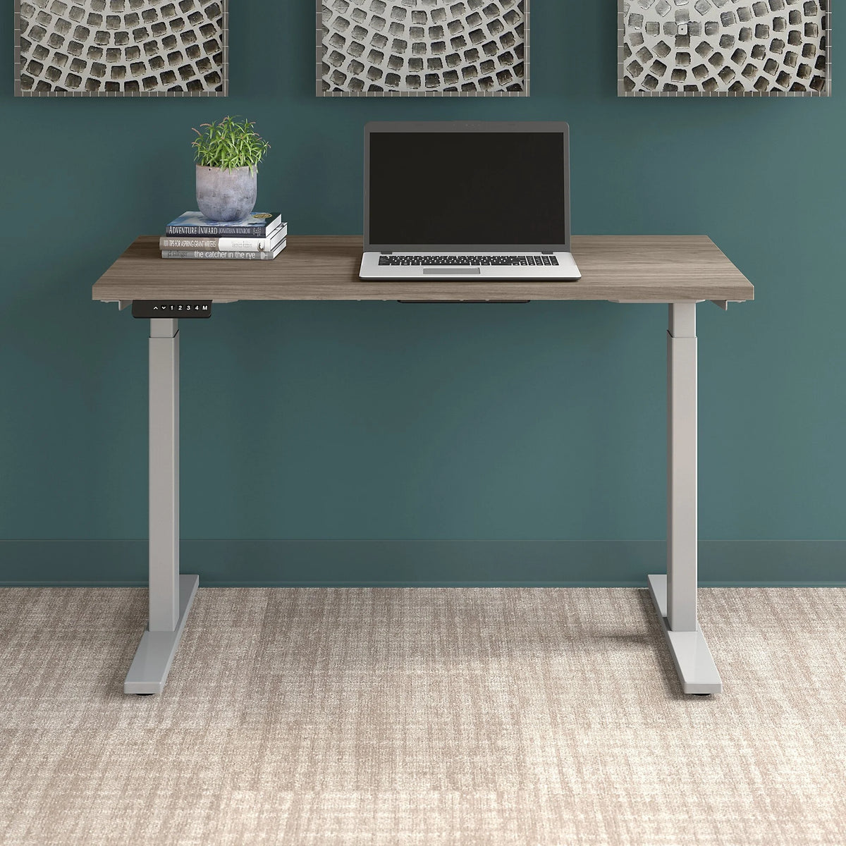 Adjustable Desk in Modern Hickory Q223