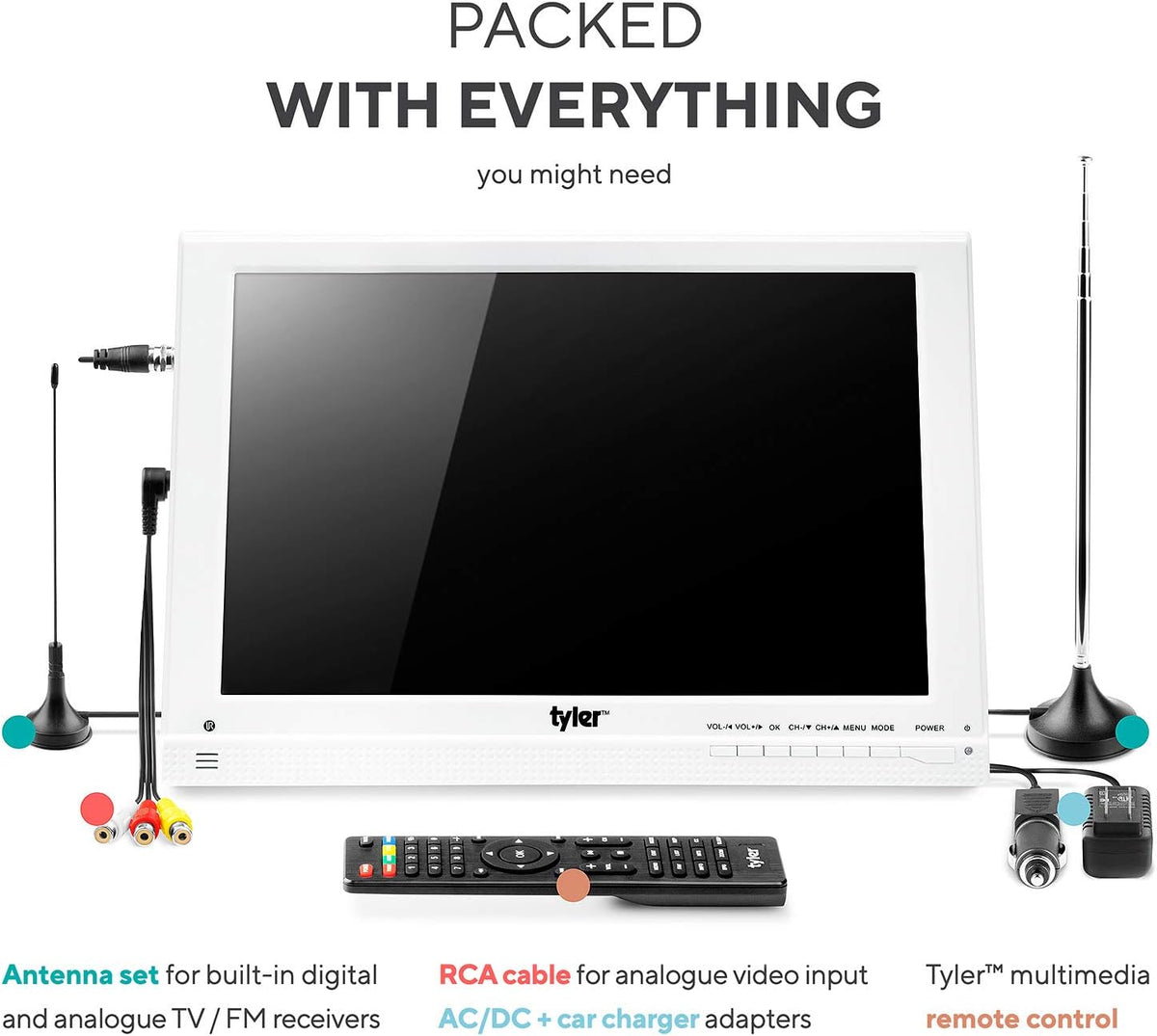13.3" Portable LCD TV Monitor with Rechargeable Battery X221571
