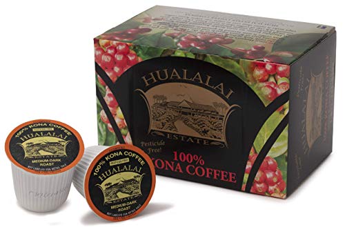 Medium Dark Roast Single Serve Cups, 12 count, Premium Ground Kona Coffee L564545