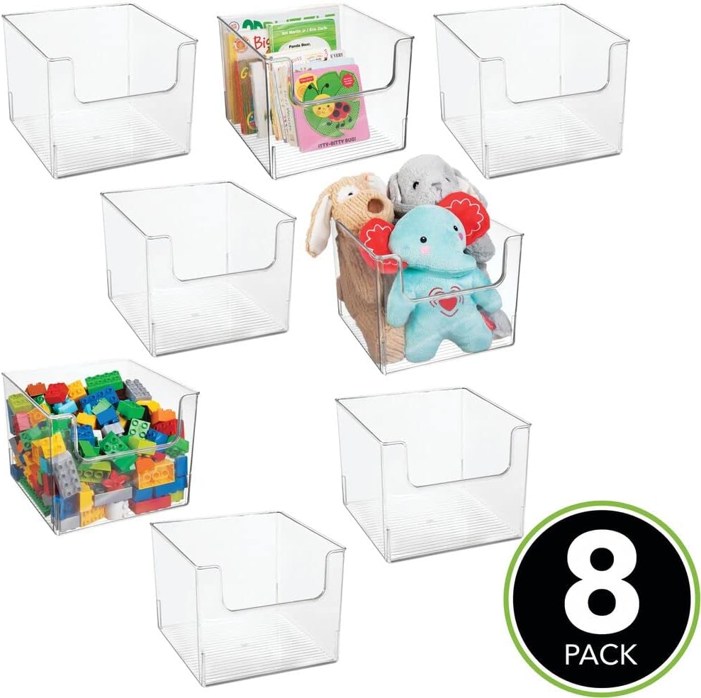 Clear Plastic Storage Organizer Bin 8 Pack U420480