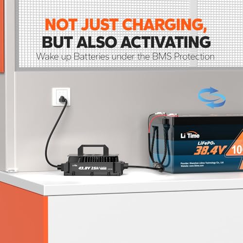 36V 50Ah LiFePO4 Battery with 43.8V 25A Charger P7534