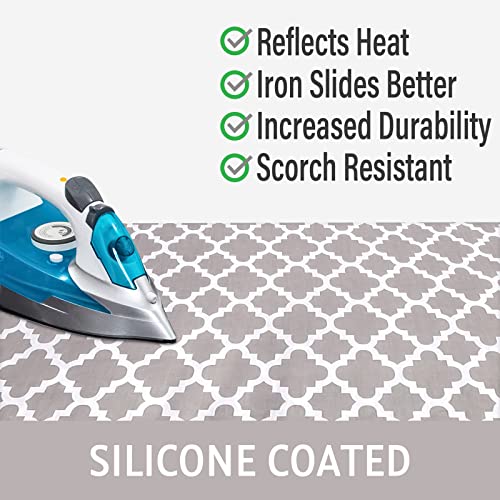Extra-Wide Ironing Board Cover and Pad Replacement with Elasticized Edge 18" x 49" I84232