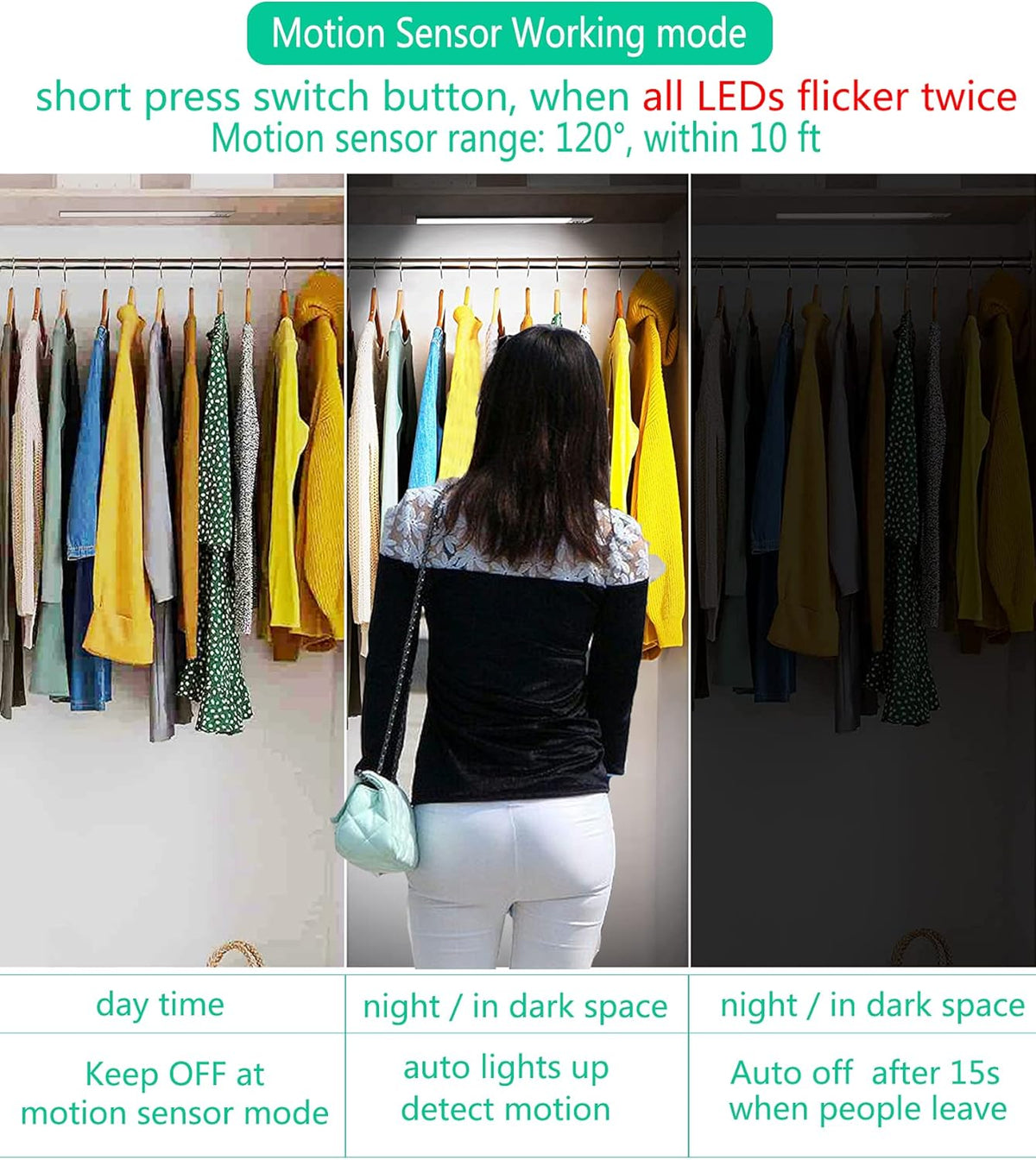 Under Cabinet Lighting Rechargeable Wireless 3 Packs H306