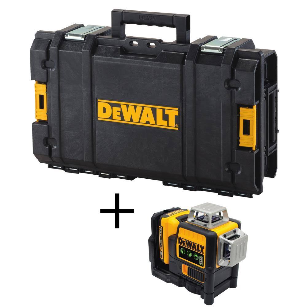 12-Volt Max Lithium-Ion Cordless 3-Beam 360-Degree Green Laser Level A166152