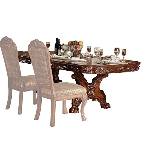 9pc Formal Dining Table Set with 6 Side Chairs and 2 Arm Chairs M304