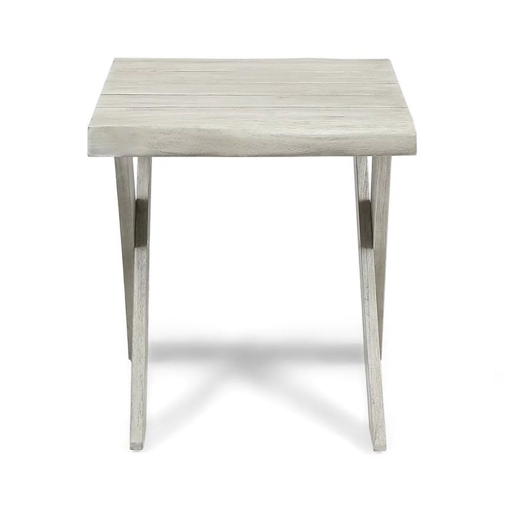 Light Gray Acacia Wood Outdoor Side Table E668