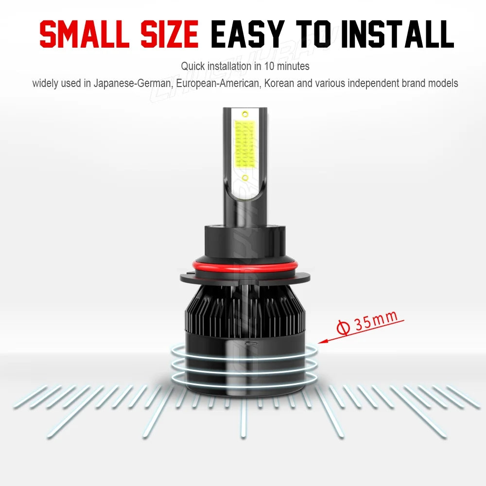 4PC LED Headlight Hi Lo Fog Light 6000K Bulbs A13034