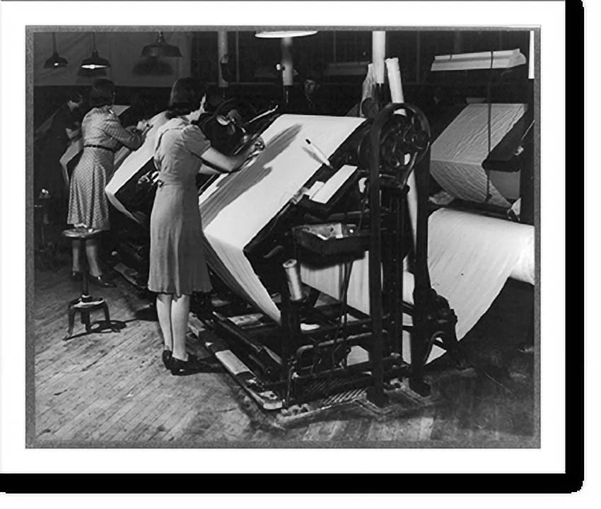 Framed Print, Women making shelter cloth for Army tents, 17-7/8" x 21-7/8" S33763