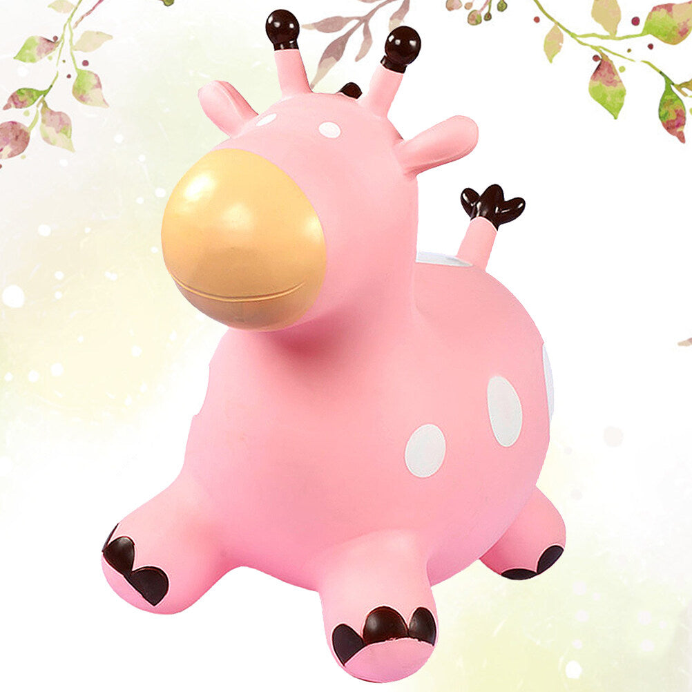 Inflatable Jumping Horse Toy with Air Pump (Pink) Z471