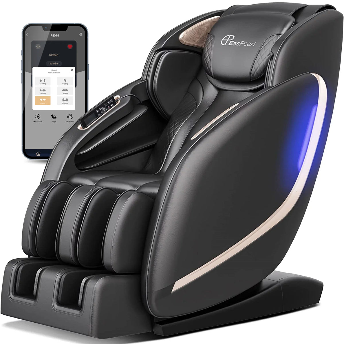 4D Full Body Massage Chair Zero Gravity Shiatsu Recliner with Heat Black X668