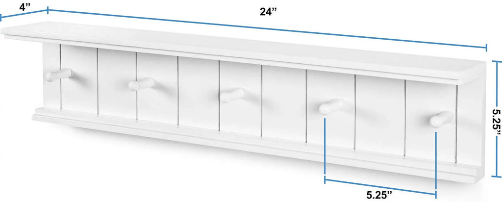 White MDF Wood Floating Shelf G3905