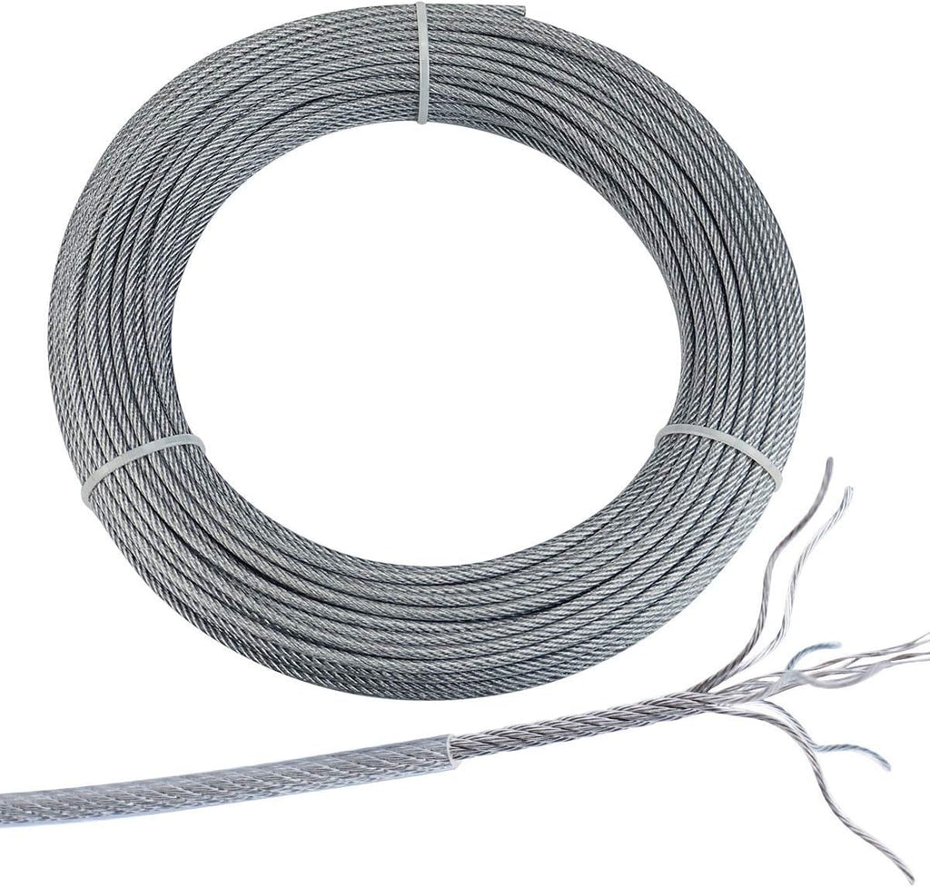 1/8'' Thru 3/16'' Vinyl Coated Wire Rope 7x7 Strand K8784