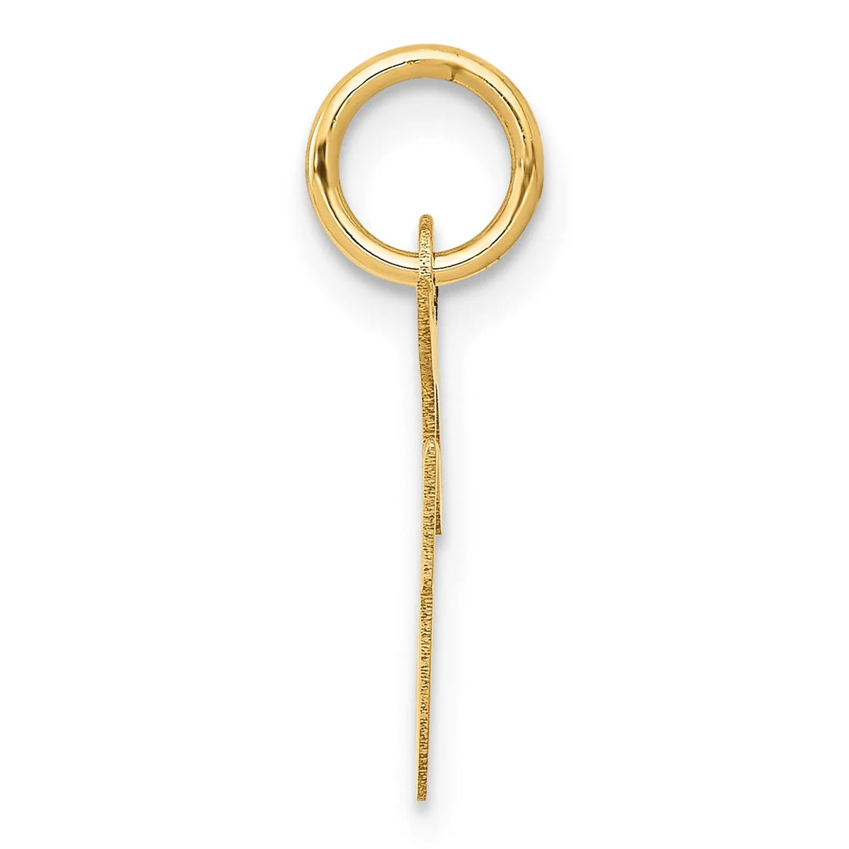 14K Yellow Gold Script Letter F Initial Pendant Charm With 10K Yellow Gold Rope Chain Necklace 20'' L123797